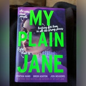 My Plain Jane Hardcover Book - Neon Green Text on Purple Cover